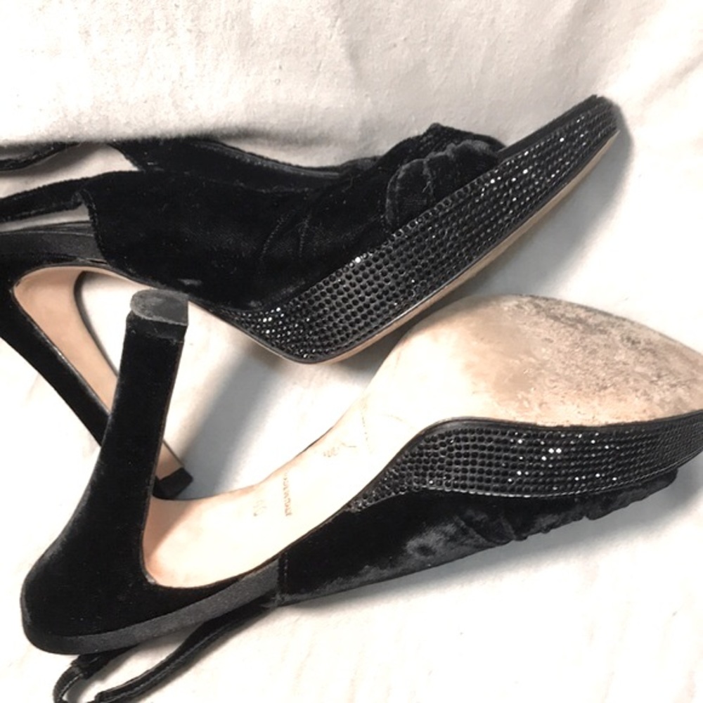 Rene Caovilla open toe rhinestone heels, Sz 9 (40) - Picture 9 of 9